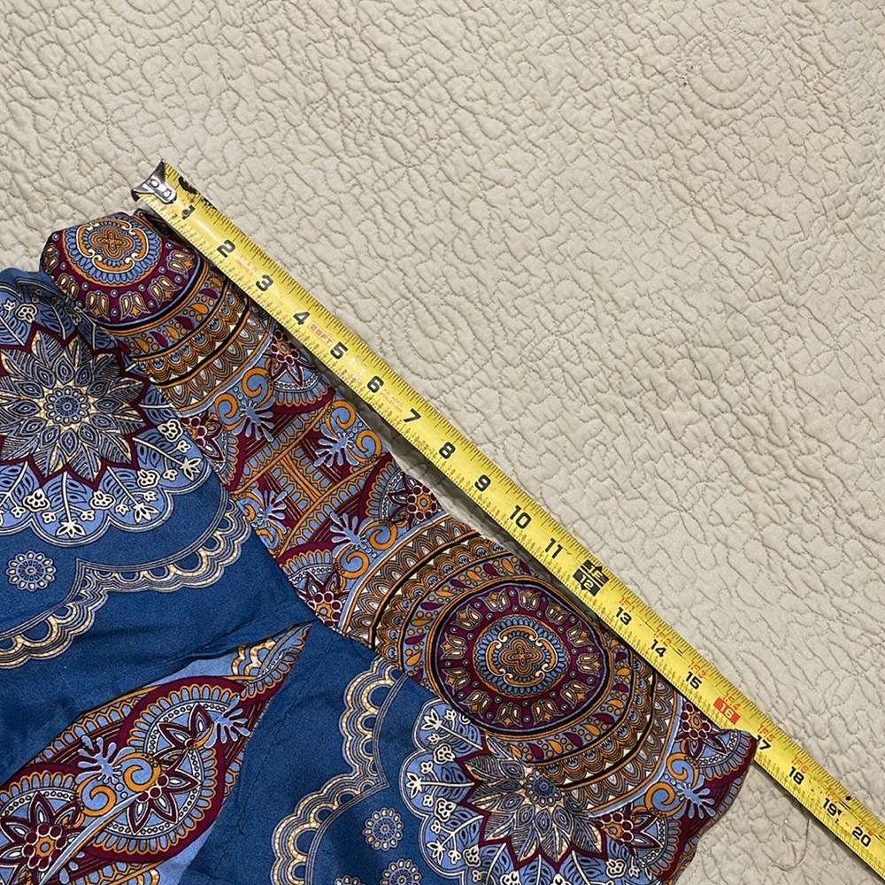Bohemian border print wide leg wrap pants - Picture 5 of 6